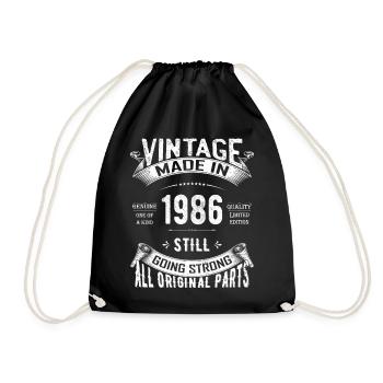 Vintage 1986 Still Going Strong - Drawstring Bag - black - Front