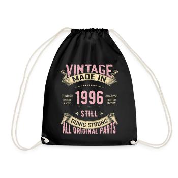Vintage 1996 Still Going Strong - Drawstring Bag - black - Front