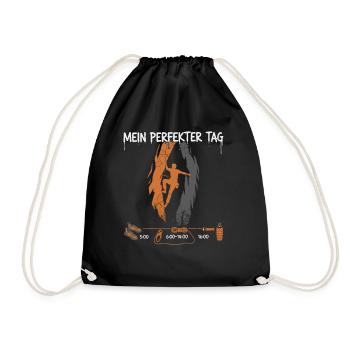 Mein perfekter Tag Klettern - Turnbeutel - Schwarz - Vorne