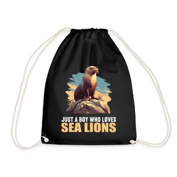 Lions de mer Lion de mer - Sac de sport léger - noir - Devant