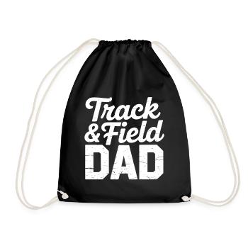 Leichtathletik Sprüche Leichtathletik Geschenk - Turnbeutel - Schwarz - Vorne