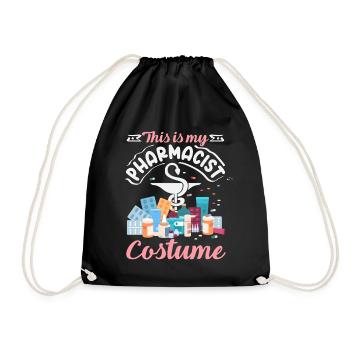 This Is My Apothecary Costume Pharmacy Tech - Drawstring Bag - black - Front