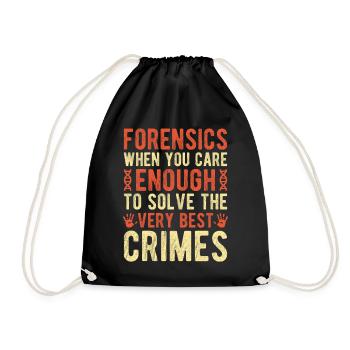 Forensic Science Major Enough Solve The Best - Turnbeutel - Schwarz - Vorne