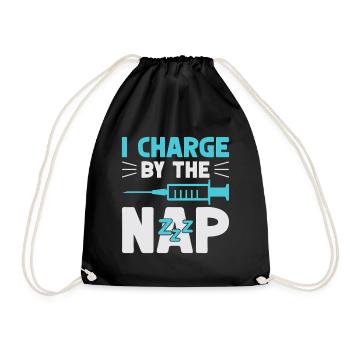 Anesthesiologist Charge The Nap Anesthesia - Drawstring Bag - black - Front