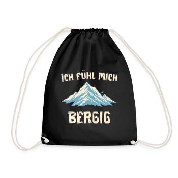 I feel mountainous - Drawstring Bag - black - Front