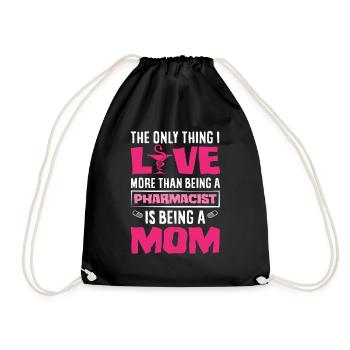 Dear Pharmacist Mom Mother Pharmacist - Drawstring Bag - black - Front
