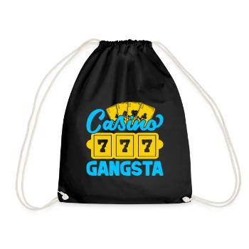 Gambling Fan Casino Gangsta Casino - Turnbeutel - Schwarz - Vorne