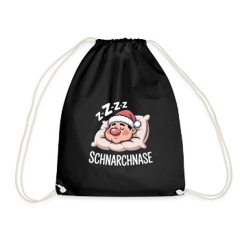 Humour du Père Noël ronflant Zzz - Sac de sport léger - noir - Devant
