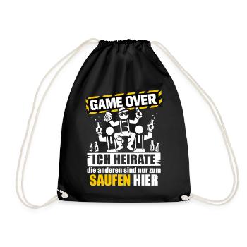 Déguisement de marié Enterrement de vie de garçon T-shirt Hommes Enterrement de vie de garçon - Sac de sport léger - noir - Devant