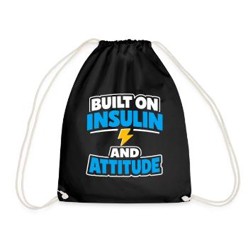 Blood Sugar Insulin Support Type One Pride - Drawstring Bag - black - Front