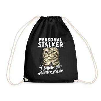  Cat Lover Costume for Scottish Fold Mom Scottish - Drawstring Bag - black - Front