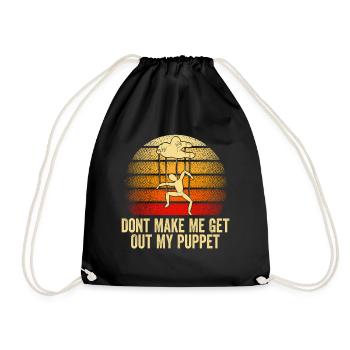Coucher de soleil marionnette sur des ficelles - Sac de sport léger - noir - Devant