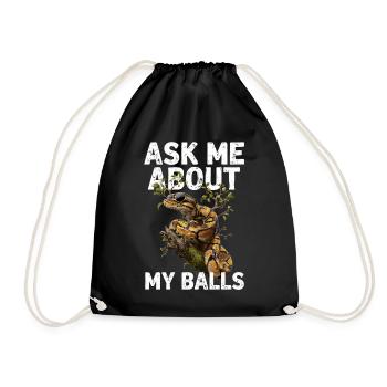 King Python Snakes Lover Terrarium Python - Drawstring Bag - black - Front