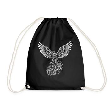 Bicycle Road Bike Cyclist Bike Sport Mountain Bike - Drawstring Bag - black - Front