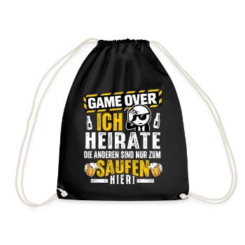Enterrement de vie de garçon Hommes T-shirt Marié Enterrement de vie de garçon - Sac de sport léger - noir - Devant