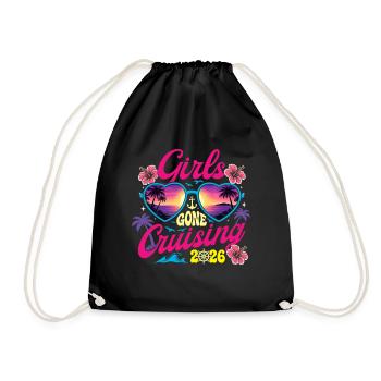 Girls Gone Cruising : ambiance rétro des vacances de printemps 2026 - Sac de sport léger - noir - Devant