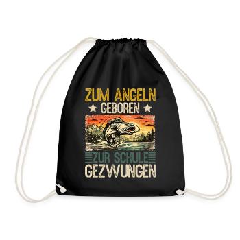 Né pour pêcher, forcé de s’entraîner, pêcheur - Sac de sport léger - noir - Devant