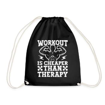 Powerlifting Bodybuilder Cheaper Than Therapy Gym - Turnbeutel - Schwarz - Vorne