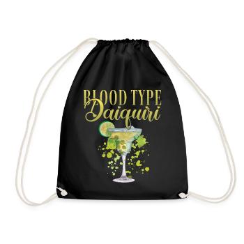 Hen Party Blood Type Daiquiri - Drawstring Bag - black - Front