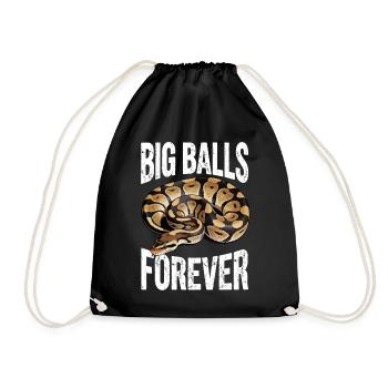 King Python Snakes Lover Terrarium Python - Drawstring Bag - black - Front