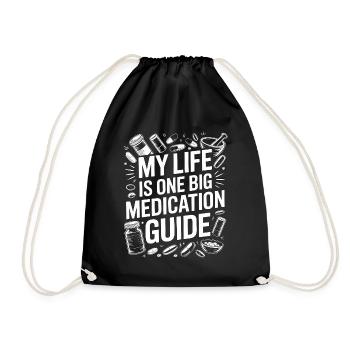 Retail Pharmacist My Life Is One Prescription Care - Drawstring Bag - black - Front