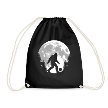 Bigfoot Football Moon Silhouette - Drawstring Bag - black - Front