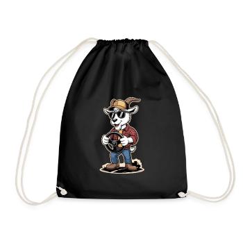 Chauffeur routier de chèvre cool avec volant - Sac de sport léger - noir - Devant