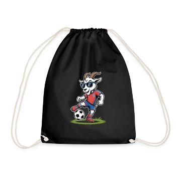 Z Soccer Goat avec des lunettes de soleil - Sac de sport léger - noir - Devant