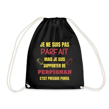 Supporter Rugby Perpignan Humour - Sac de sport léger - noir - Devant
