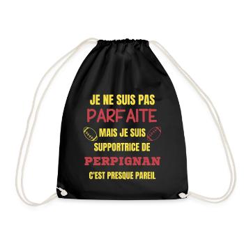 Supportrice de Perpignan Rugby - Sac de sport léger - noir - Devant