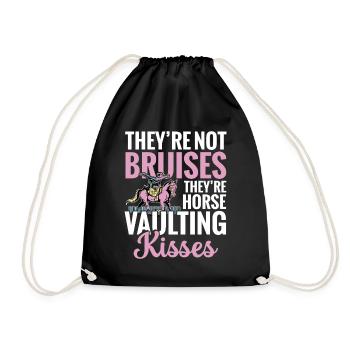 Saut à cheval Kisses Équitation équestre - Sac de sport léger - noir - Devant
