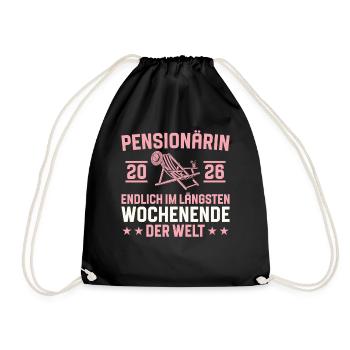Pension du plus long week-end 2026 pour retraité - Sac de sport léger - noir - Devant