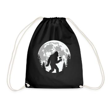 Bigfoot Eiscreme Mond - Drawstring Bag - black - Front