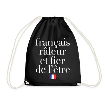 Grumpy Humor Complaining French Proud - Drawstring Bag - black - Front
