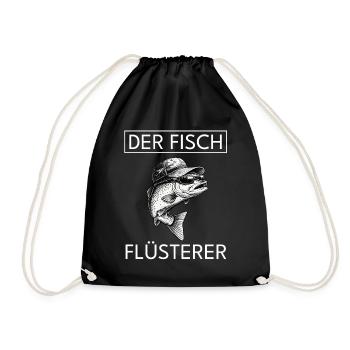 Pêcheur, Cadeau Homme, Le Poisson et son Chuchoteur - Sac de sport léger - noir - Devant