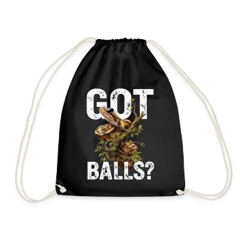 King Python Snakes Lover Terrarium Python - Drawstring Bag - black - Front