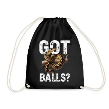 King Python Snakes Lover Terrarium Python - Drawstring Bag - black - Front