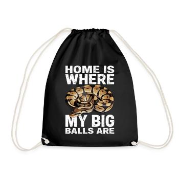 King Python Snakes Lover Terrarium Python - Drawstring Bag - black - Front