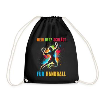Handball Liebhaber Handball Sport Spieler Handball - Turnbeutel - Schwarz - Vorne