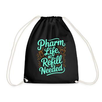 Hospital Pharmacist Pharm Life Medication Safety - Drawstring Bag - black - Front