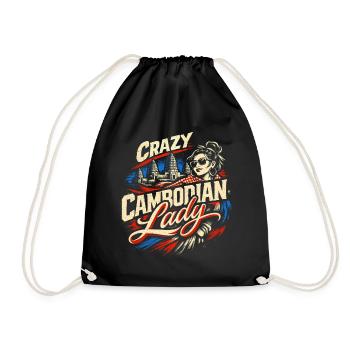 Cambodia Cambodians - Drawstring Bag - black - Front