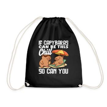 Calme-toi, capybara, alors tu peux capybara, mignon. - Sac de sport léger - noir - Devant