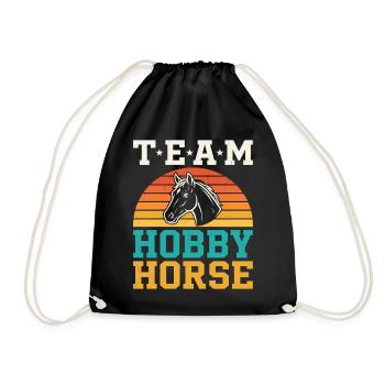 Team Hobby Horse Steckenpferd Sunset Design - Turnbeutel - Schwarz - Vorne