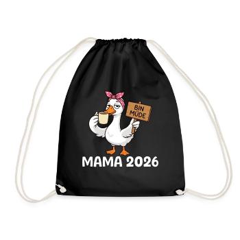 Maman 2026 cadeau de café Goose - Sac de sport léger - noir - Devant