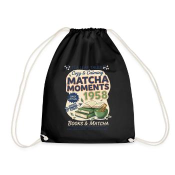 Moments douillets et apaisants de matcha Livres de 1958 et matcha - Sac de sport léger - noir - Devant