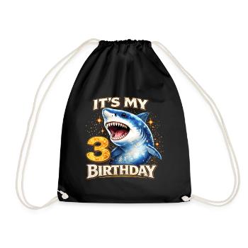 C’est mon 3e anniversaire Hai Geburtstag - Sac de sport léger - noir - Devant