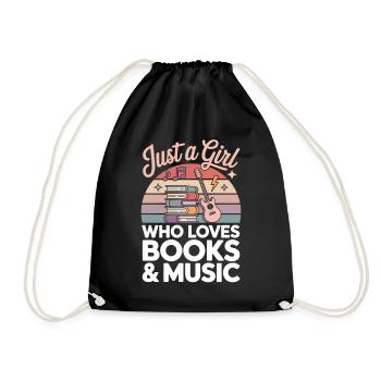 Juste une fille qui aime les livres et la musique - Sac de sport léger - noir - Devant