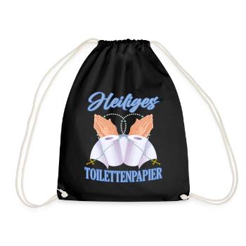 Holy toilet paper - Drawstring Bag - black - Front