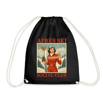 Après Ski Social Club - Turnbeutel - Schwarz - Vorne