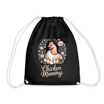 Poulet Maman Poulets Maman Maman Femme de fermier Fête des Mères Poulet pour la fête des mères - Sac de sport léger - noir - Devant